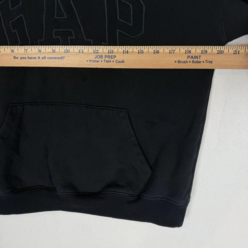 GAP Hoodie Sweatshirt Kids XL 12 Black Pullover Fleece Logo Kangaroo Pocket